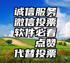 诚信服务微信投票软件必看   点赞代替投票