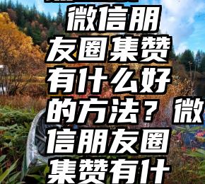 微信 自动投票   微信朋友圈集赞有什么好的方法？微信朋友圈集赞有什么好的方法？