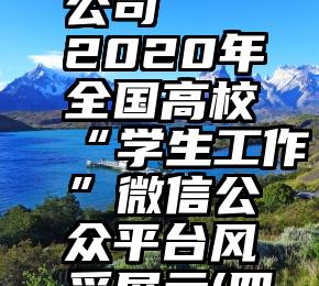 免费投票公司   2020年全国高校“学生工作”微信公众平台风采展示(四)