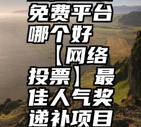 微信投票免费平台哪个好   【网络投票】最佳人气奖递补项目投票链接