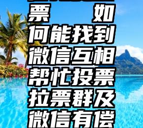 怎么给微信免费投票   如何能找到微信互相帮忙投票拉票群及微信有偿投票拉票群来互投