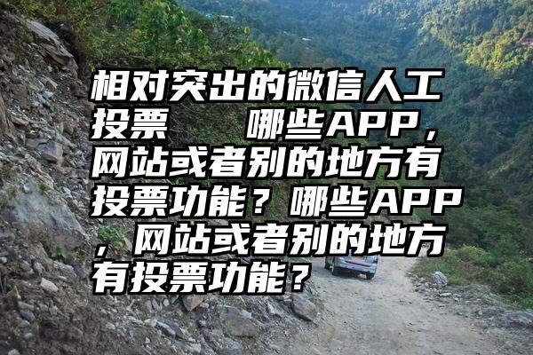 相对突出的微信人工投票   哪些APP，网站或者别的地方有投票功能？哪些APP，网站或者别的地方有投票功能？