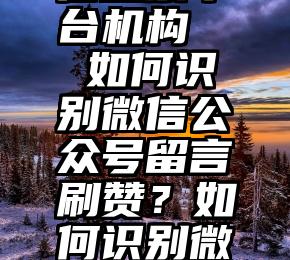 邓州市微信投票平台机构   如何识别微信公众号留言刷赞？如何识别微信公众号留言刷赞？