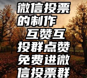 微信投票的制作 互赞互投群点赞免费进微信投票群