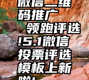 微信二维码推广   领跑评选!5.1微信投票评选模板上新啦!