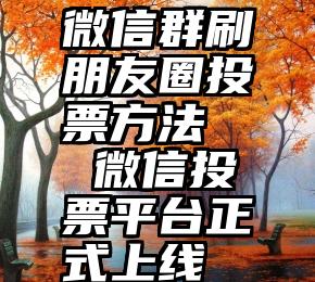 微信群刷朋友圈投票方法   微信投票平台正式上线