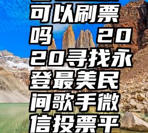 磐石投票可以刷票吗   2020寻找永登最美民间歌手微信投票平台