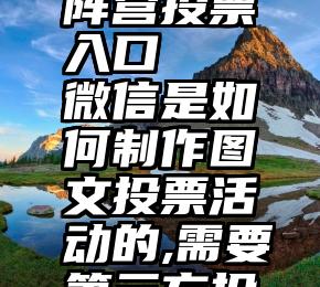 微信王者阵营投票入口   微信是如何制作图文投票活动的,需要第三方投票工具吗