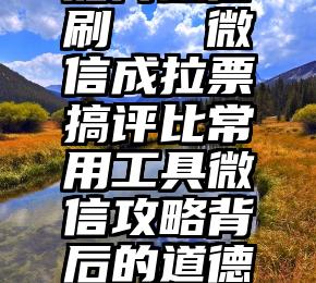 如何微信刷   微信成拉票搞评比常用工具微信攻略背后的道德拷问