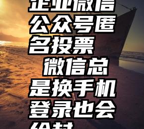 企业微信公众号匿名投票   微信总是换手机登录也会给封