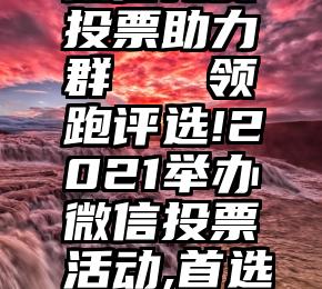 微信免费投票助力群   领跑评选!2021举办微信投票活动,首选领跑评选