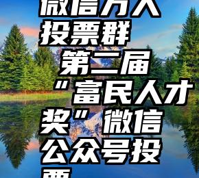 微信万人投票群   第二届“富民人才奖”微信公众号投票