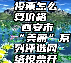 请问微信投票怎么算价格   西安市“美丽”系列评选网络投票开始啦!