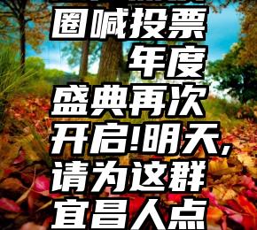 微信朋友圈喊投票   年度盛典再次开启!明天,请为这群宜昌人点赞!