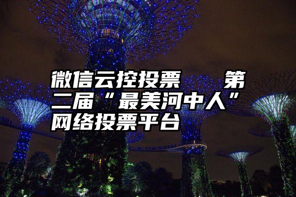 微信云控投票   第二届“最美河中人”网络投票平台