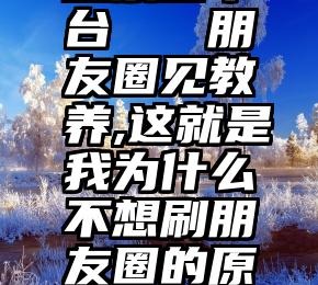 投票器平台   朋友圈见教养,这就是我为什么不想刷朋友圈的原因