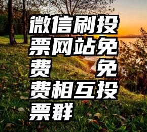 微信刷投票网站免费   免费相互投票群