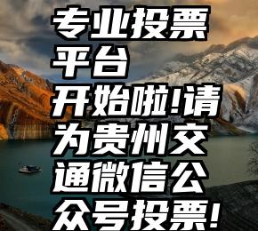 专业投票平台   开始啦!请为贵州交通微信公众号投票!