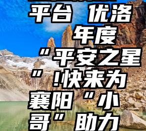 微信刷票平台 优洛   年度“平安之星”!快来为襄阳“小哥”助力吧~