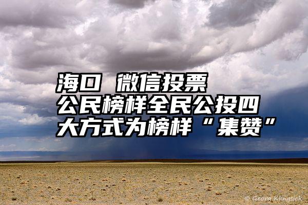 海口 微信投票   公民榜样全民公投四大方式为榜样“集赞”