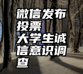 微信发布投票   大学生诚信意识调查