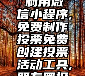 怎么免费微信刷投票软件   利用微信小程序,免费制作投票免费创建投票活动工具,朋友圈投票助手,微信投票小程序等