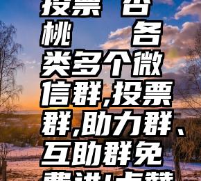 人工微信投票 杏桃   各类多个微信群,投票群,助力群、互助群免费进!点赞群.