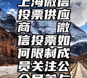 上海微信投票供应商   微信投票如何限制成员关注公众号参与