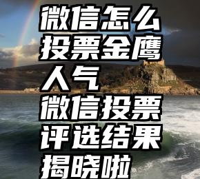 微信怎么投票金鹰人气   微信投票评选结果揭晓啦