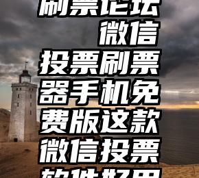 微信免费刷票论坛   微信投票刷票器手机免费版这款微信投票软件好用吗