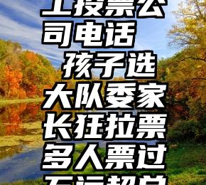 许昌市人工投票公司电话   孩子选大队委家长狂拉票多人票过万远超总人数