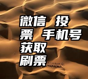 微信 投票 手机号获取   刷票