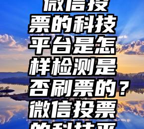 灵宝市人工投票公司电话   微信投票的科技平台是怎样检测是否刷票的？微信投票的科技平台是怎样检测是否刷票的？