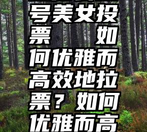 微信公众号美女投票   如何优雅而高效地拉票？如何优雅而高效地拉票？