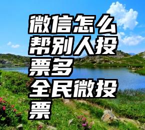 微信怎么帮别人投票多   全民微投票