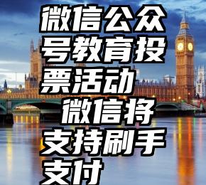 微信公众号教育投票活动   微信将支持刷手支付