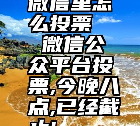 微信里怎么投票   微信公众平台投票,今晚八点,已经截止!