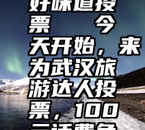 微信寻找好味道投票   今天开始，来为武汉旅游达人投票，100元话费免费送!