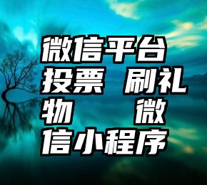 微信平台投票 刷礼物   微信小程序