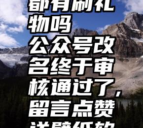 微信投票都有刷礼物吗   公众号改名终于审核通过了,留言点赞送壁纸软件