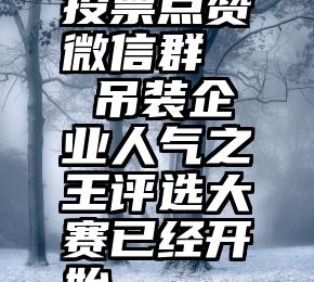 投票点赞微信群   吊装企业人气之王评选大赛已经开始