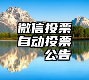 微信投票自动投票   公告