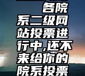 投票网站   各院系二级网站投票进行中,还不来给你的院系投票投票!!