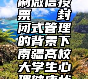 自己怎么刷微信投票   封闭式管理的背景下南疆高校大学生心理健康状况调查