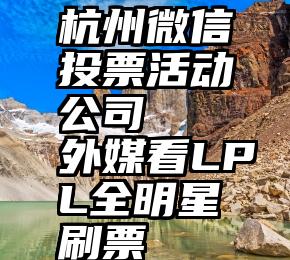 杭州微信投票活动公司   外媒看LPL全明星刷票