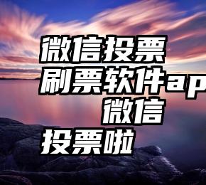 微信投票刷票软件app   微信投票啦