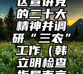 韩立明在南京高淳区宣讲党的二十大精神并调研“三农”工作（韩立明检查指导南京机场涉外疫情）