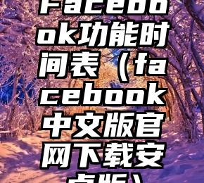 Facebook功能时间表（facebook中文版官网下载安卓版）