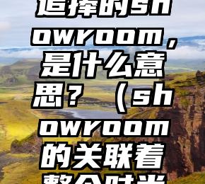 现在国内服装界在追捧的showroom，是什么意思？（showroom的关联着整个时尚趋势的命运）