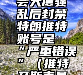 马斯克：国会大厦骚乱后封禁特朗推特账号是“严重错误”（推特马斯克最新消息）